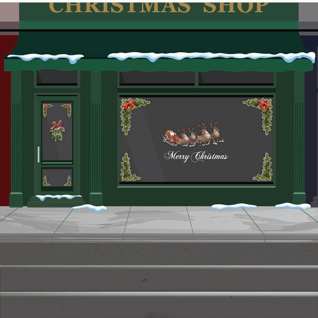 Simple Christmas Window Display