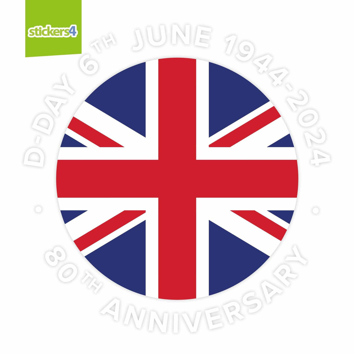 D-Day Union Flag Roundel Window Sticker Remembrance Window Display