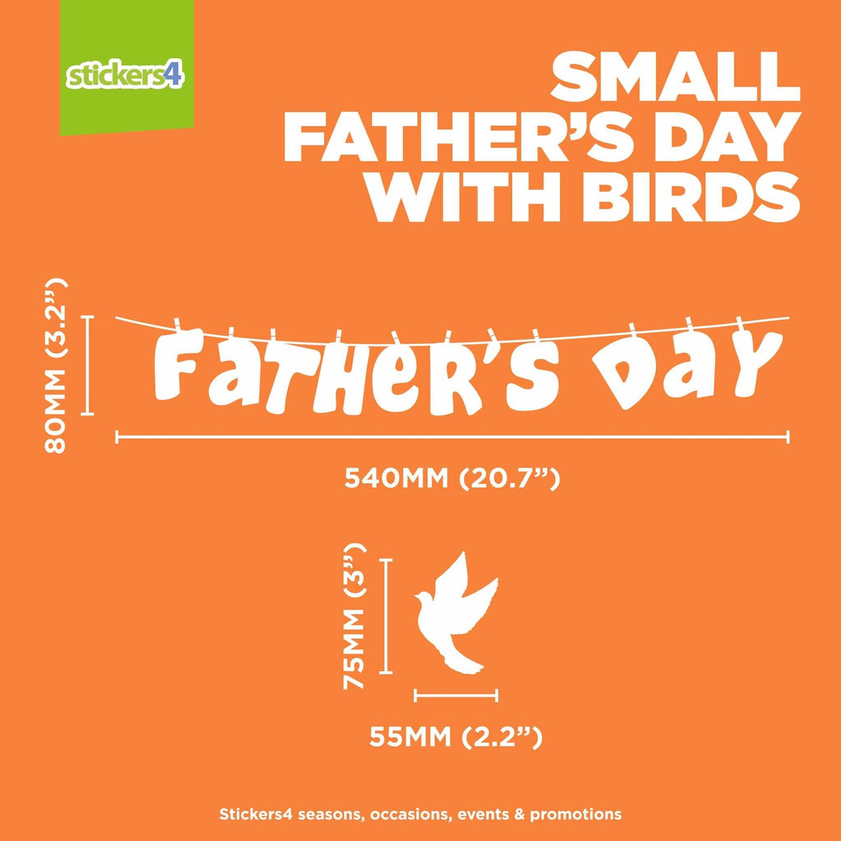 Father&#39;s Day Window Sticker with Birds