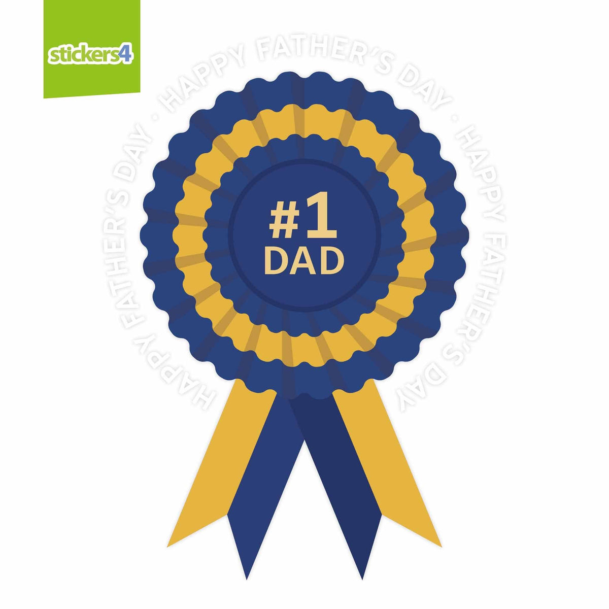 No.1 Dad Rosette Window Sticker Father&#39;s Day Window Display