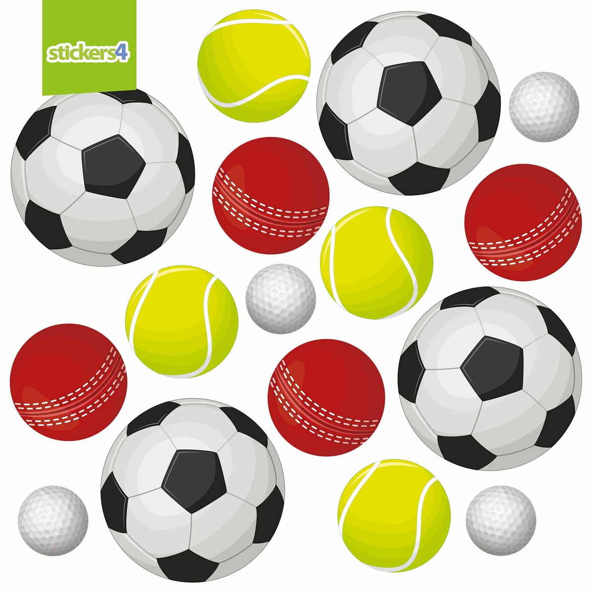Pack of 16 Sports Balls Window Stickers Father&#39;s Day Window Display