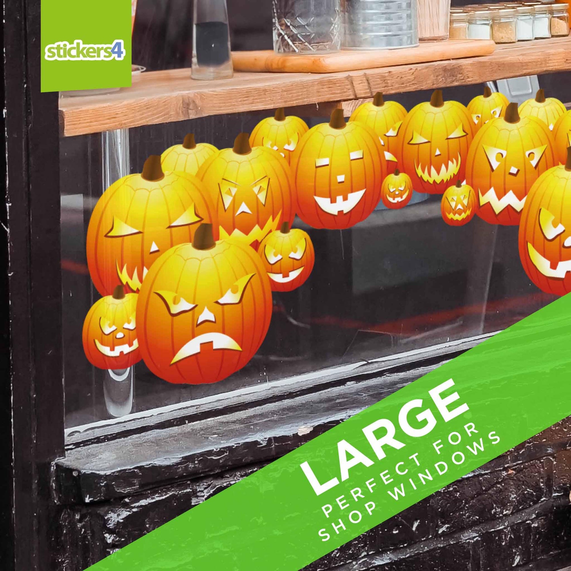 Large Halloween Pumpkin Patch Window Sticker Halloween Display