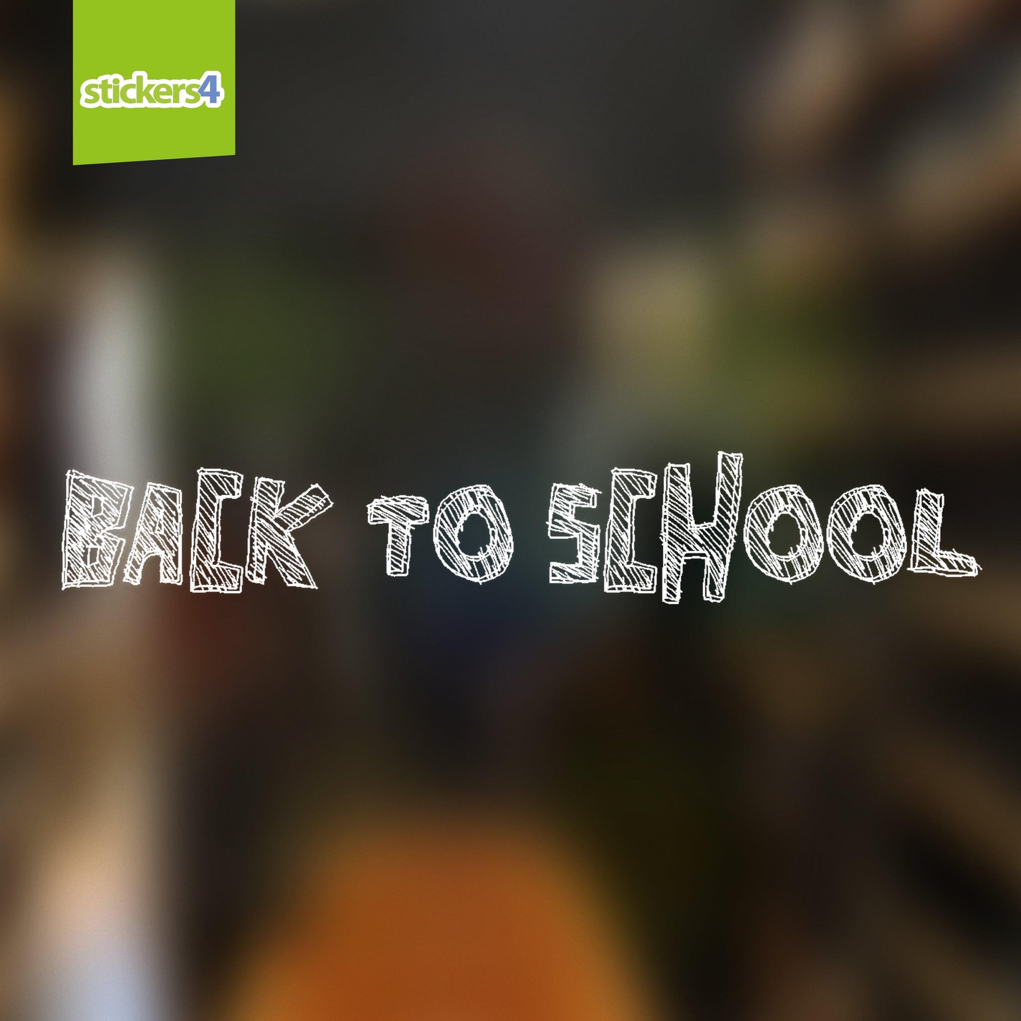 Back to School Sketch Text Banner Retail Window Display