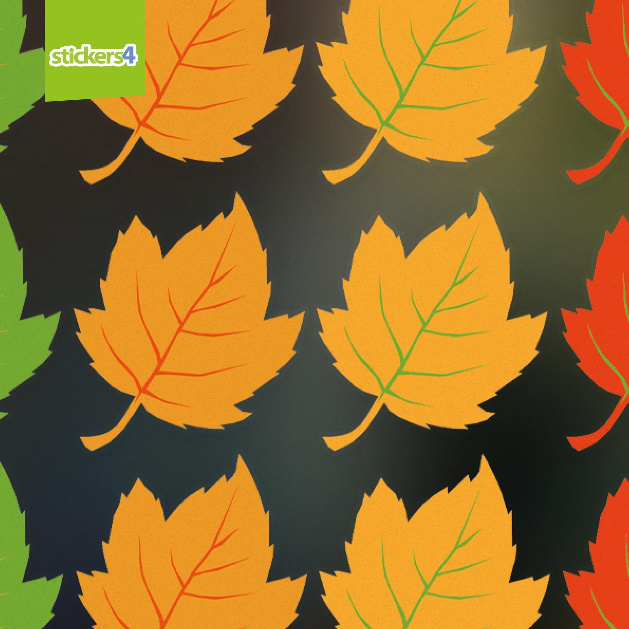 Standard Autumn Leaves Window Stickers - Pack 1 Autumn Window Display