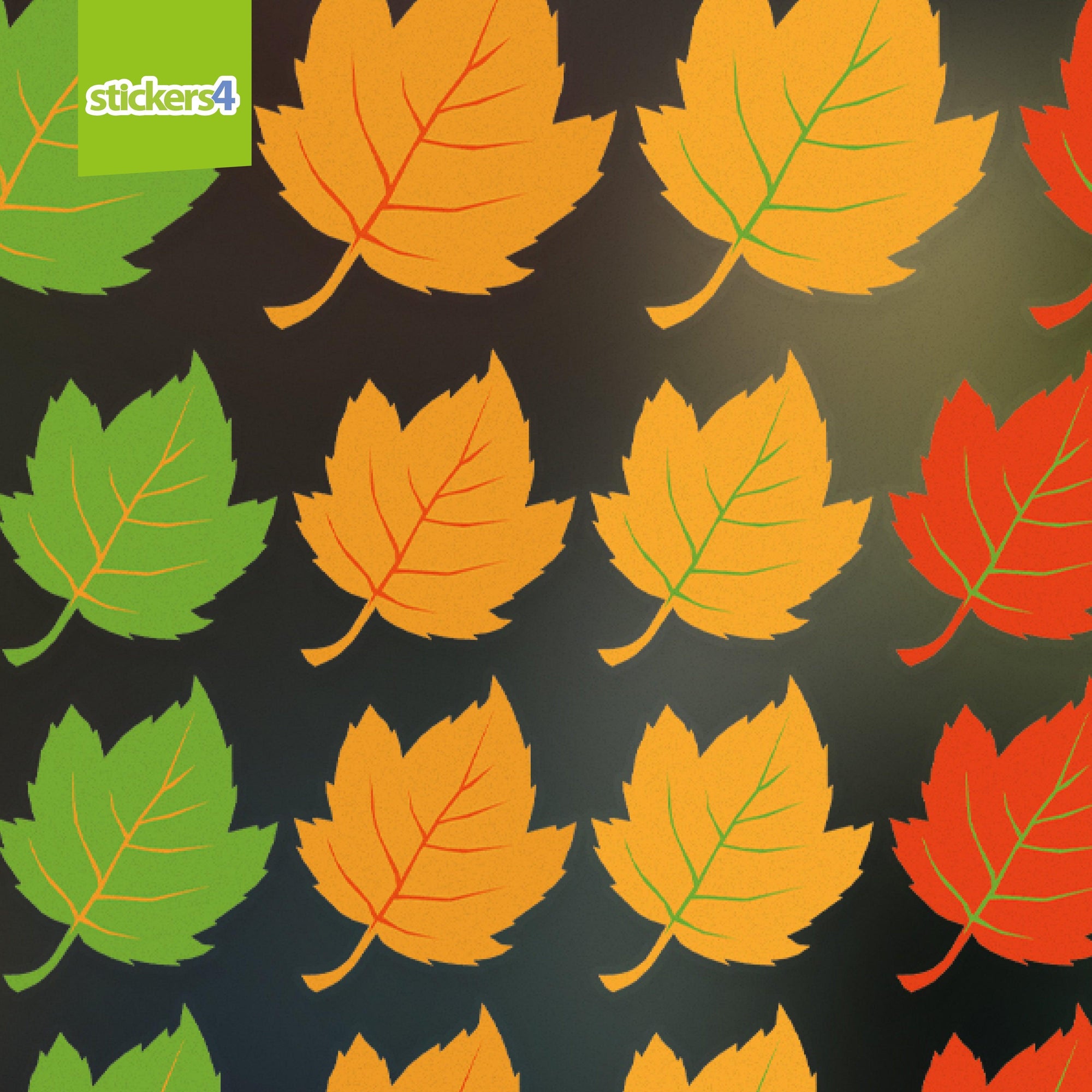 Standard Autumn Leaves Window Stickers - Pack 3 Autumn Window Display