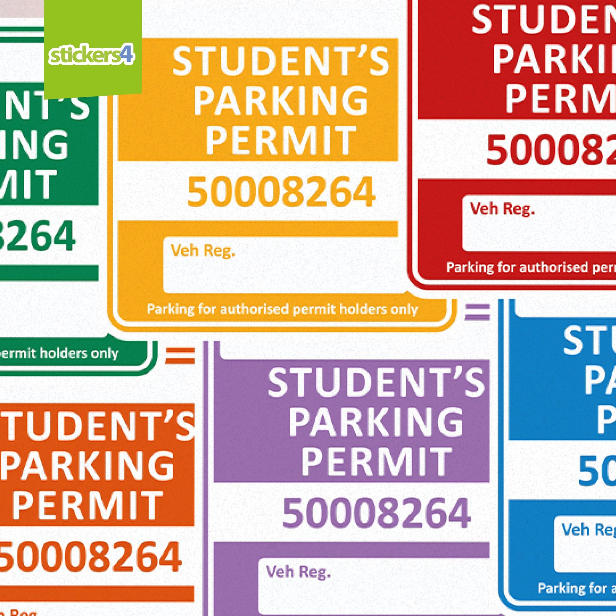 Student's Parking Permit Window Sticker Your Business