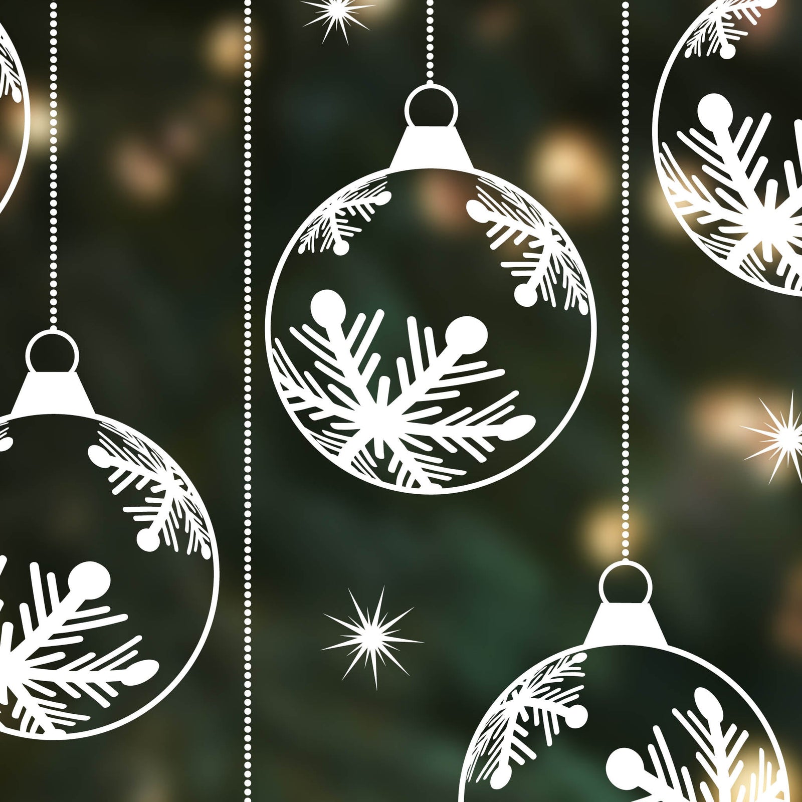 Christmas Bauble Window Stickers