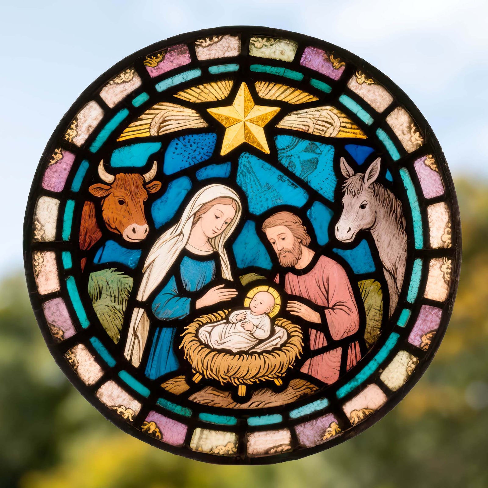 Nativity window sticker