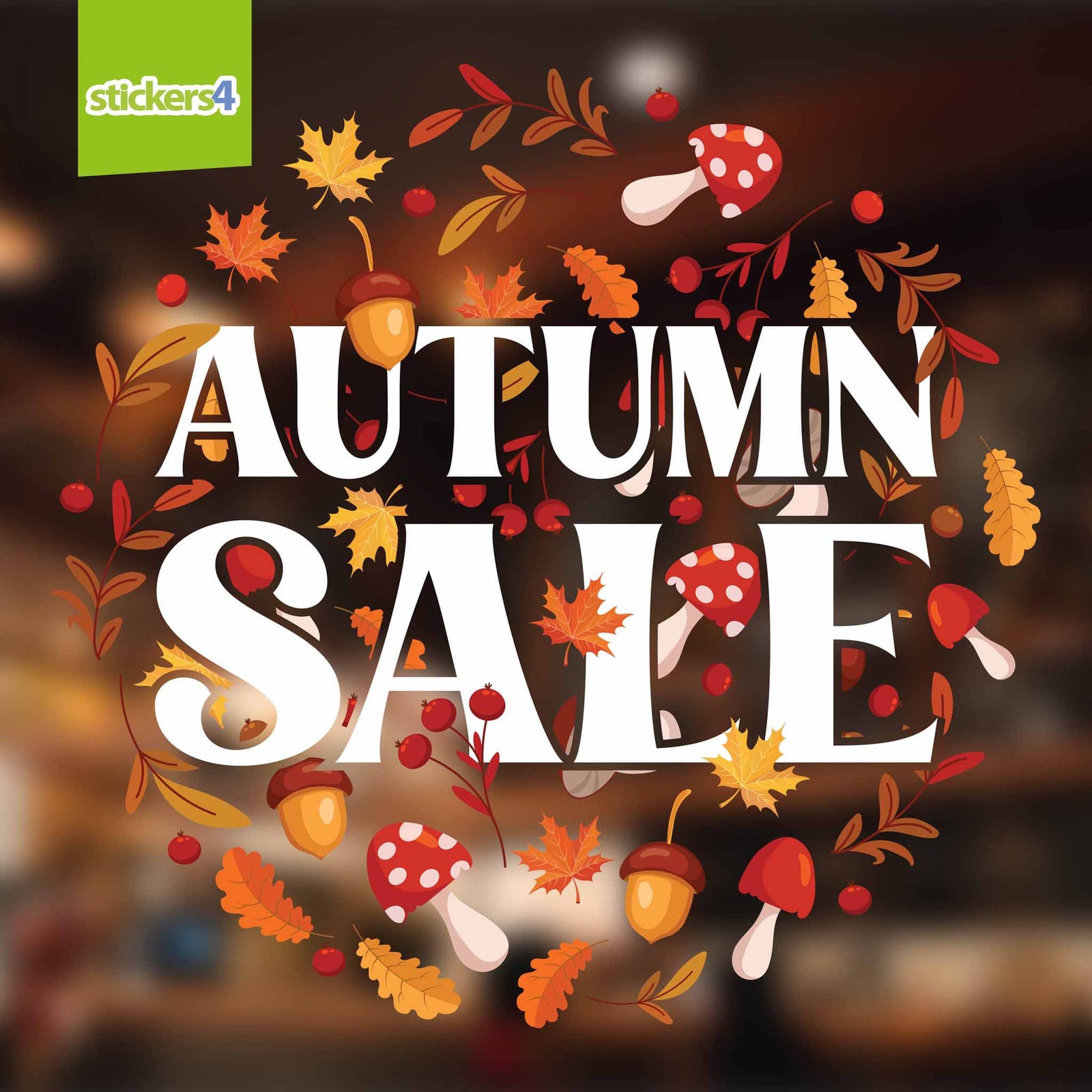 Autumn Sale Window Stickers