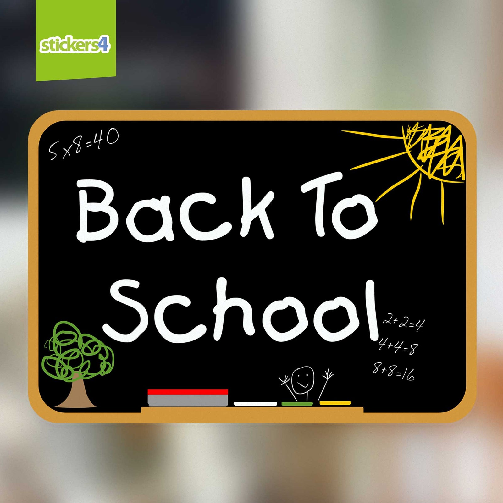 back to school window stickers