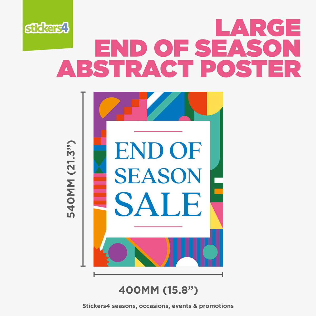 Abstract Design Promotional Window Sticker