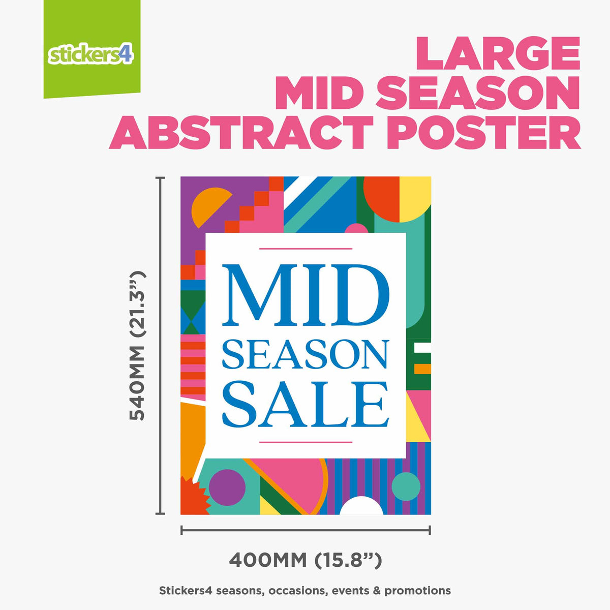 Abstract Design Promotional Window Sticker