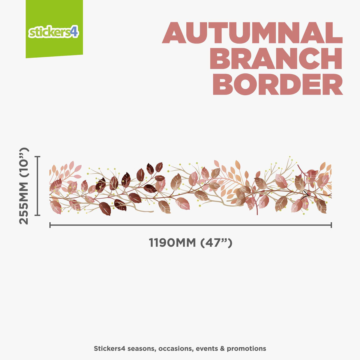 Autumnal Branch Border - Window Sticker