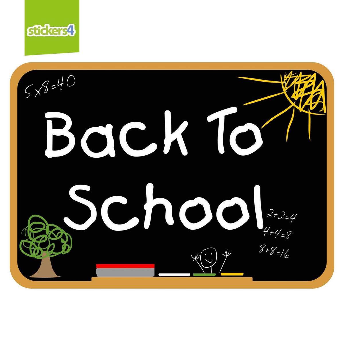 Back to School Blackboard Window Cling Retail Window Display