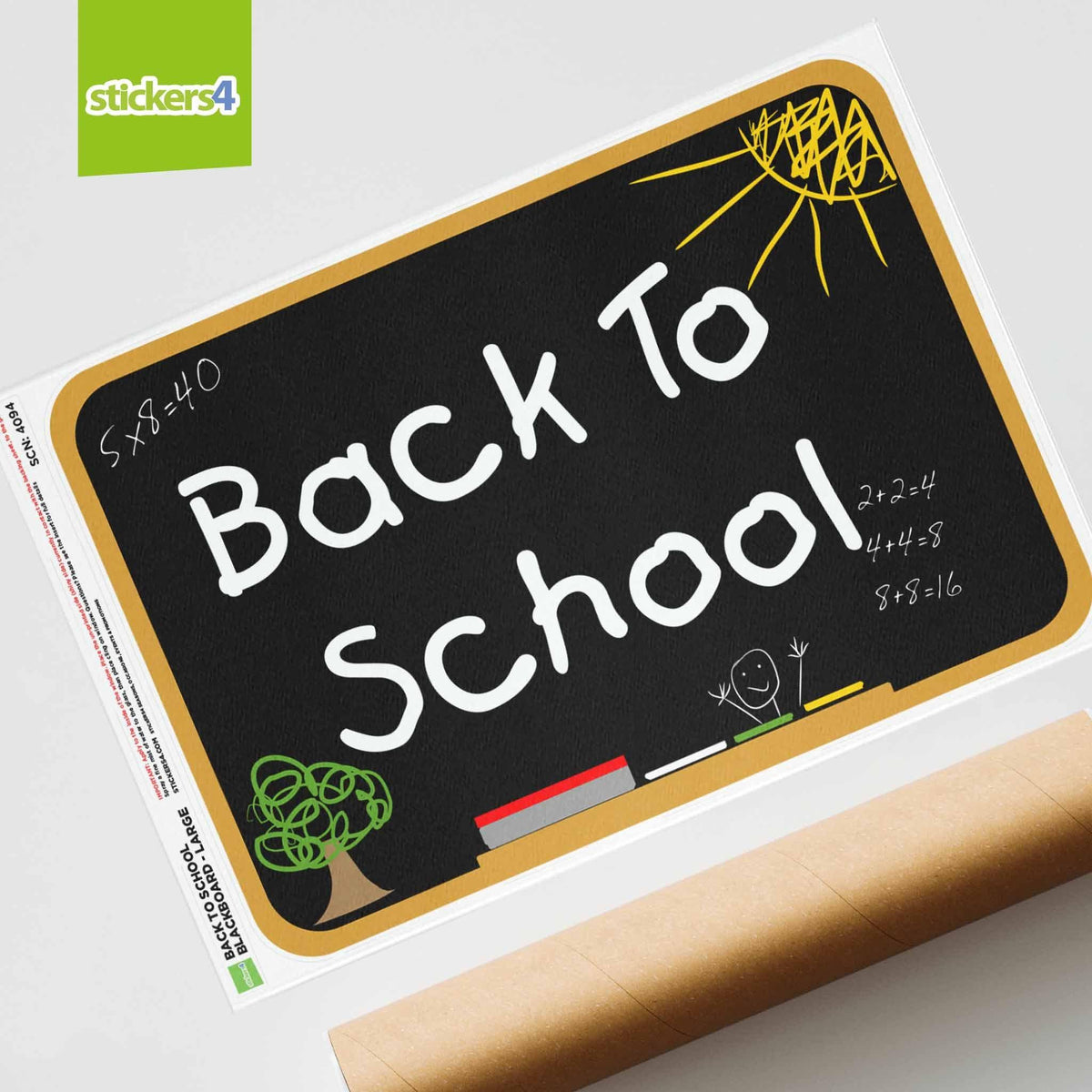 Back to School Blackboard Window Cling Retail Window Display