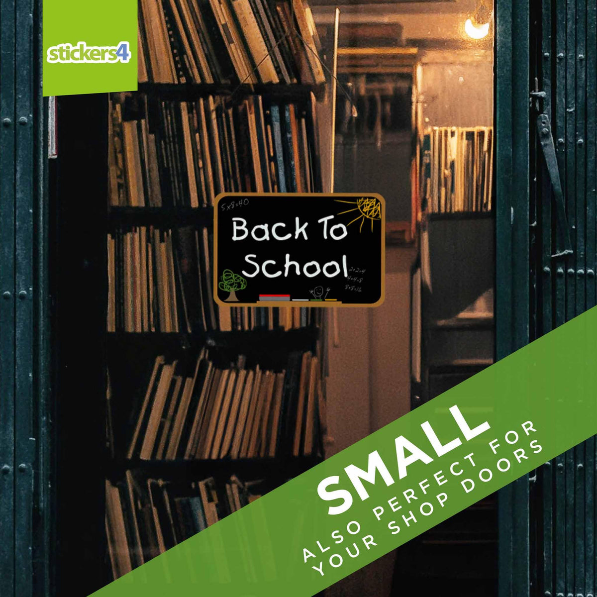 Back to School Blackboard Window Cling Retail Window Display