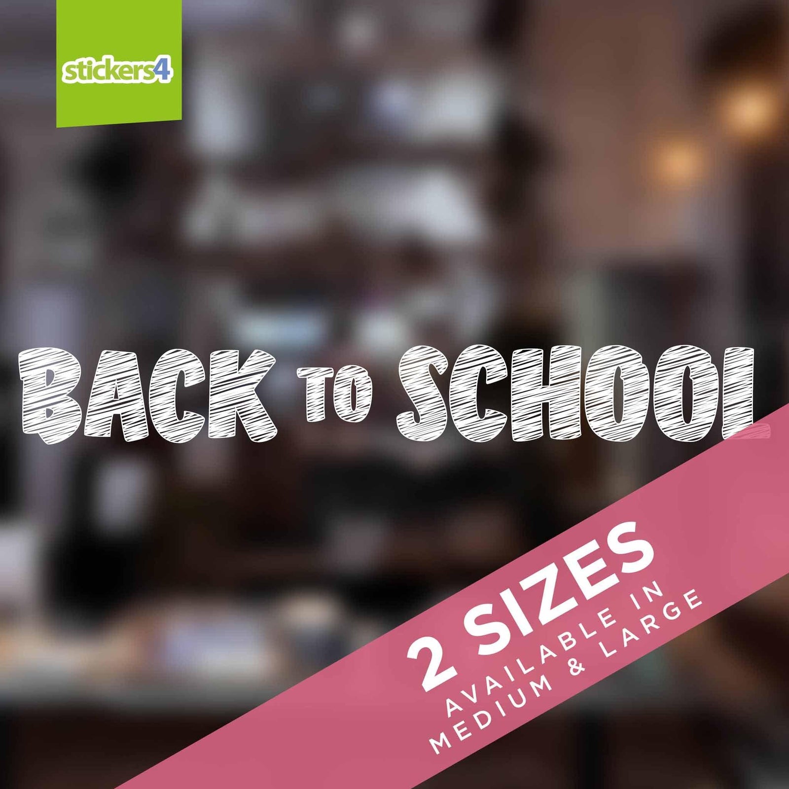 Back to School Sketch Text Banner Retail Window Display