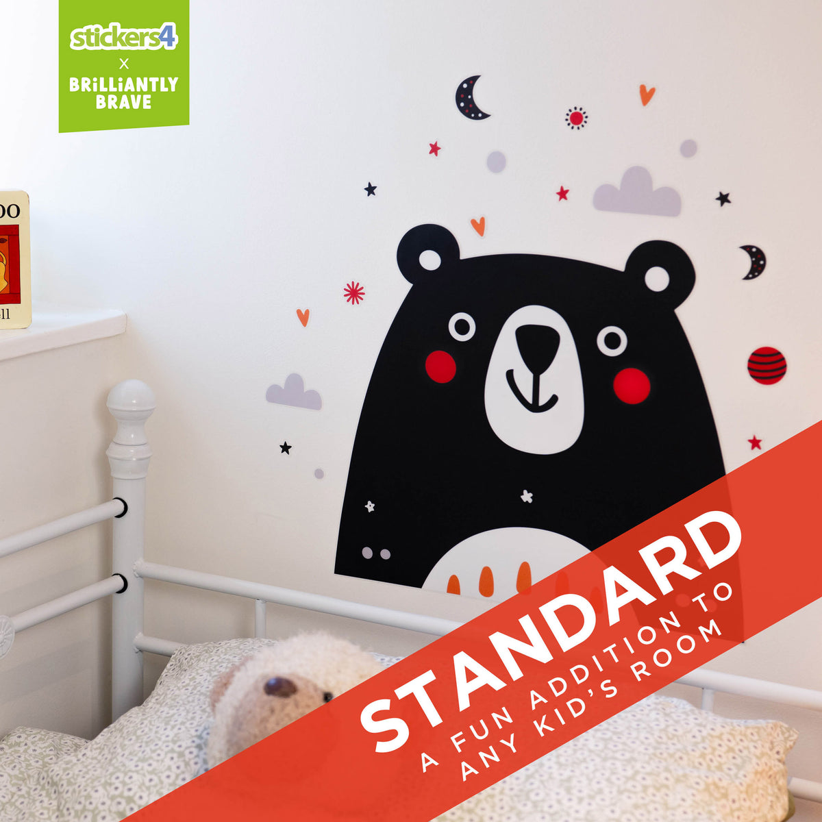 Brilliantly Brave Bear Wall Sticker