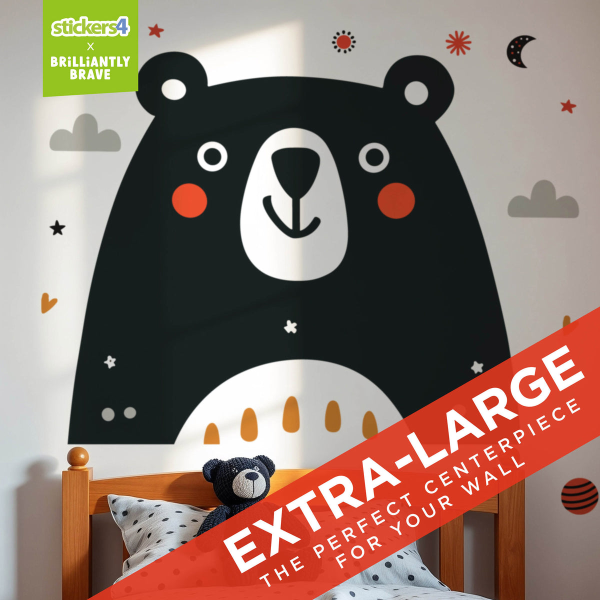 Brilliantly Brave Bear Wall Sticker