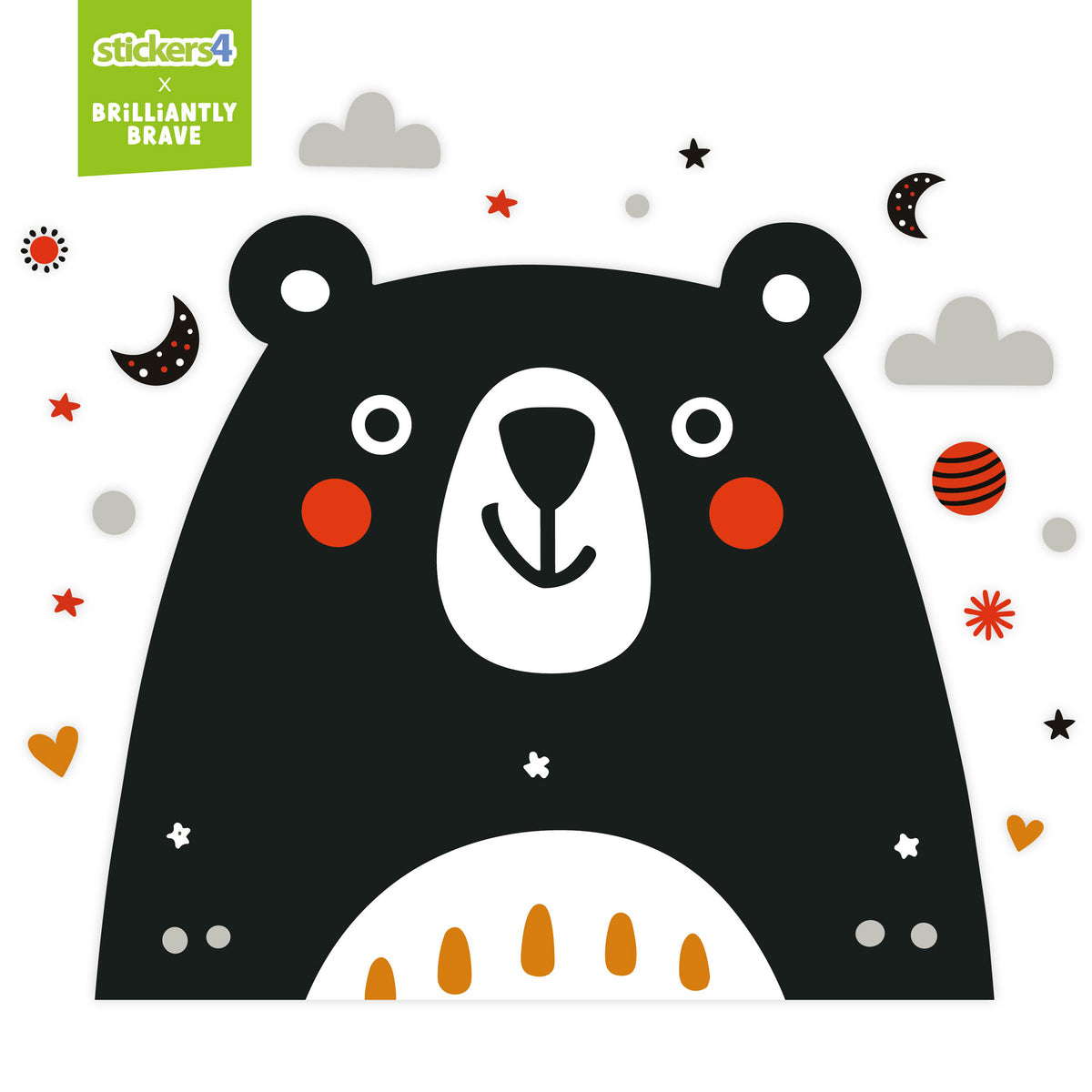 Brilliantly Brave Bear Wall Sticker