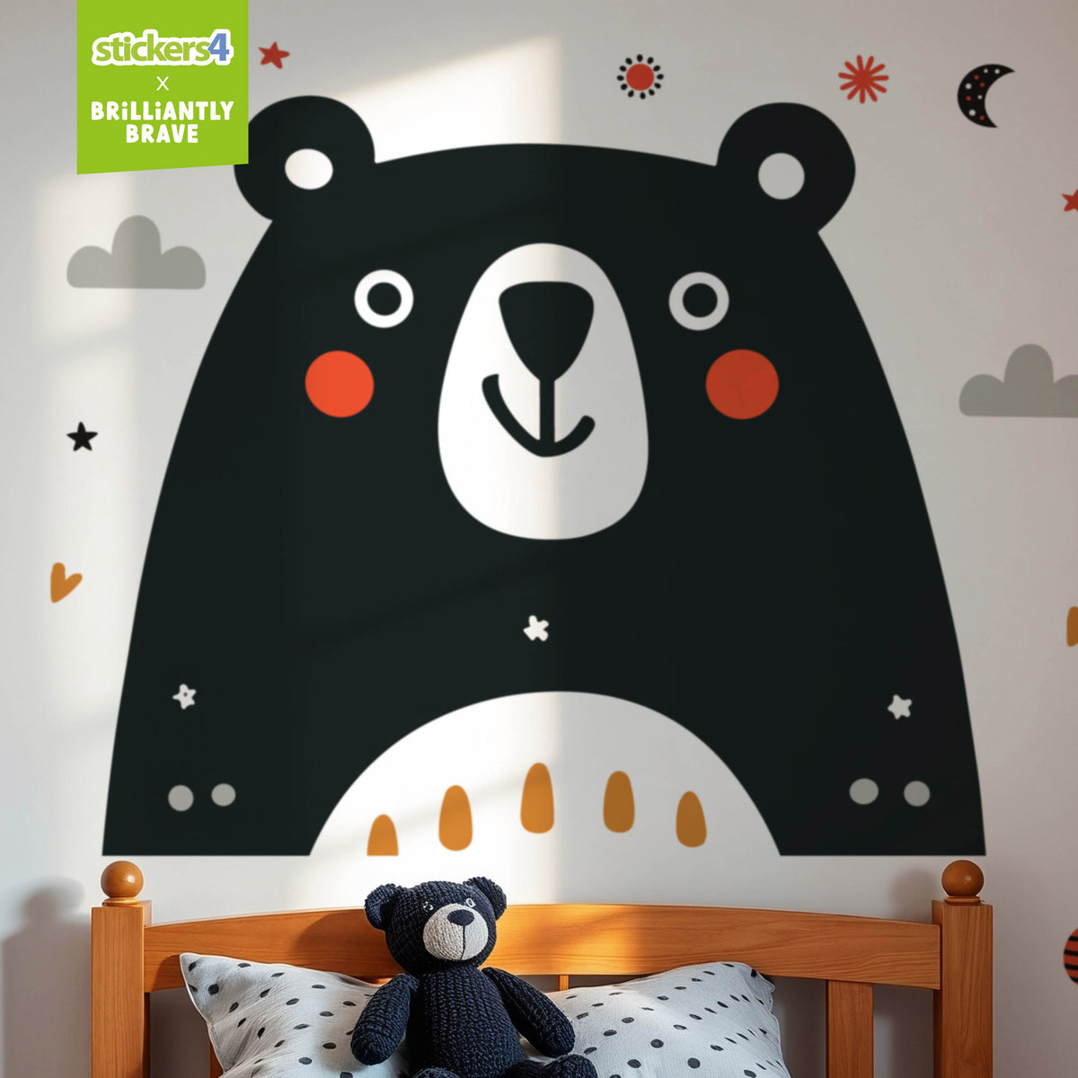 Brilliantly Brave Bear Wall Sticker