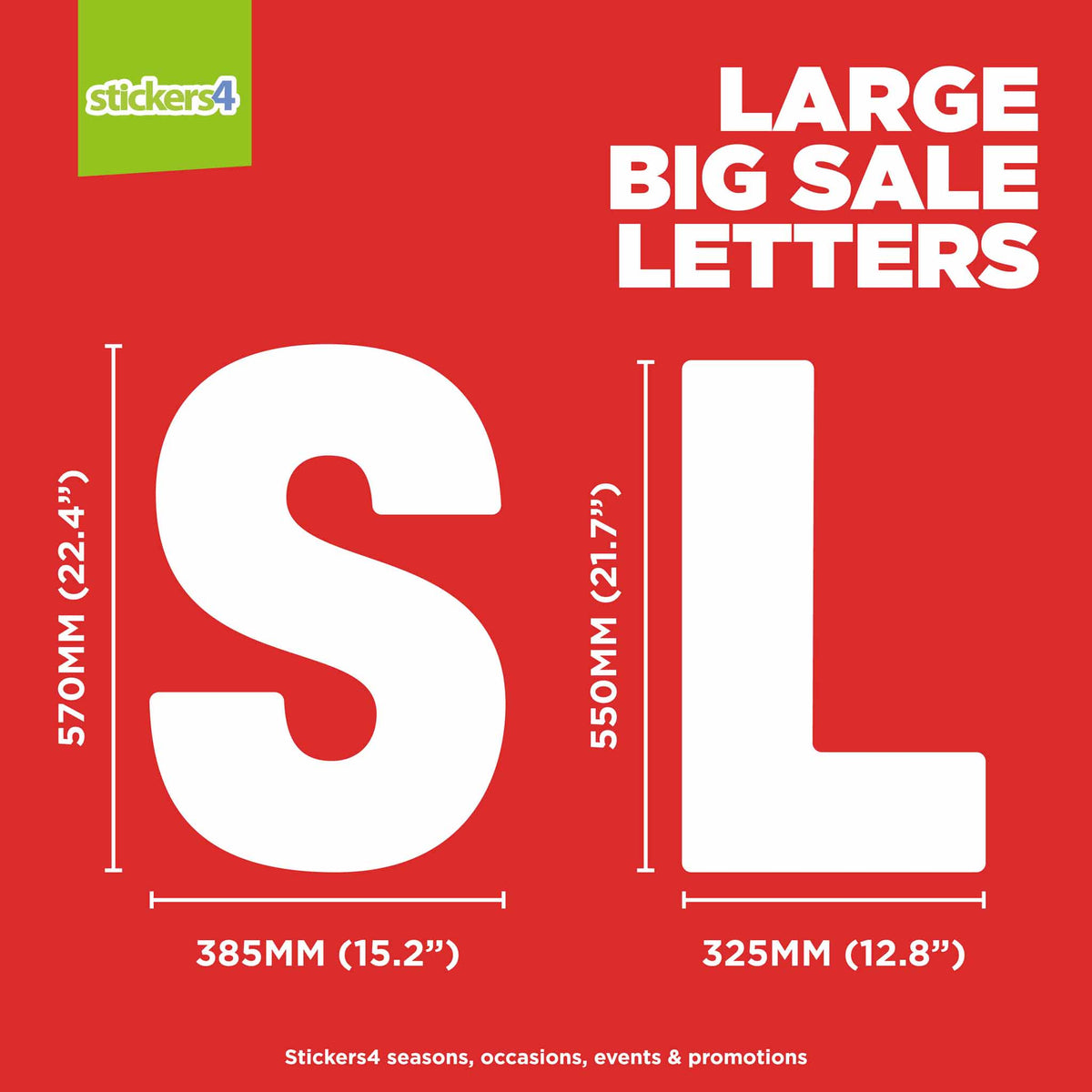 BIG SALE Letter Window Stickers