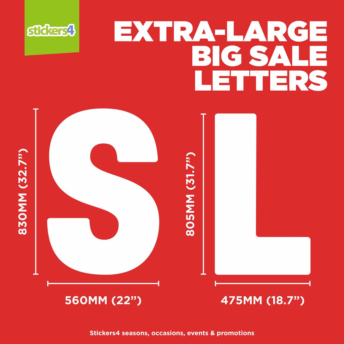 BIG SALE Letter Window Stickers