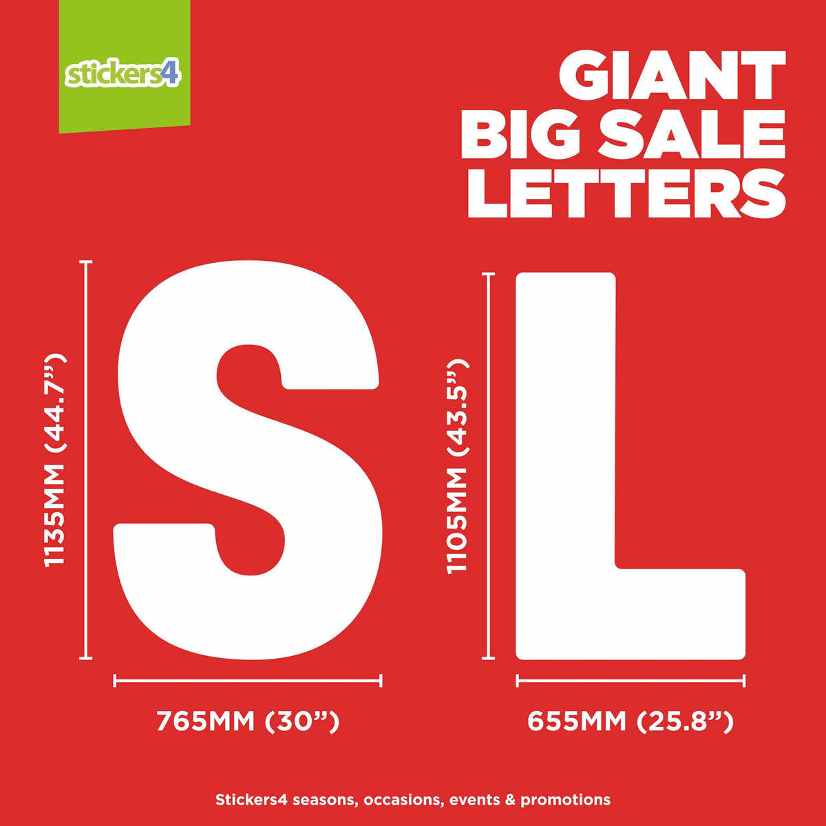 BIG SALE Letter Window Stickers