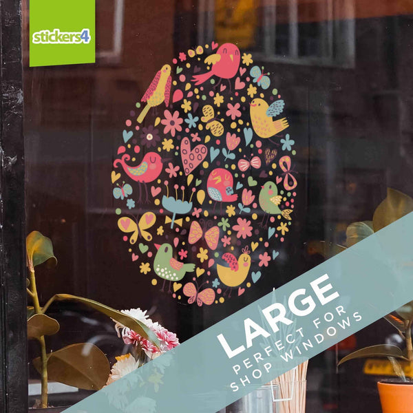 Birdy Egg Easter Window Cling Easter Window Display