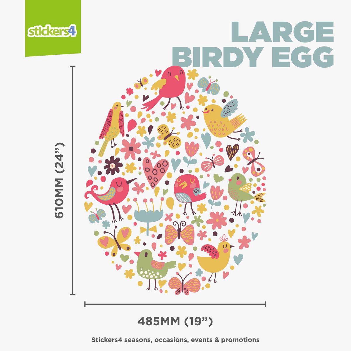 Birdy Egg Easter Window Cling