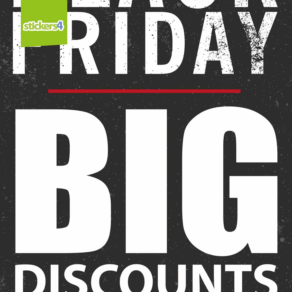 Black Friday BIG Discounts Window Cling Sticker