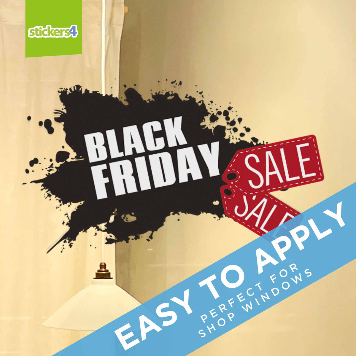 Black Friday Ink Splash Window Cling Sticker