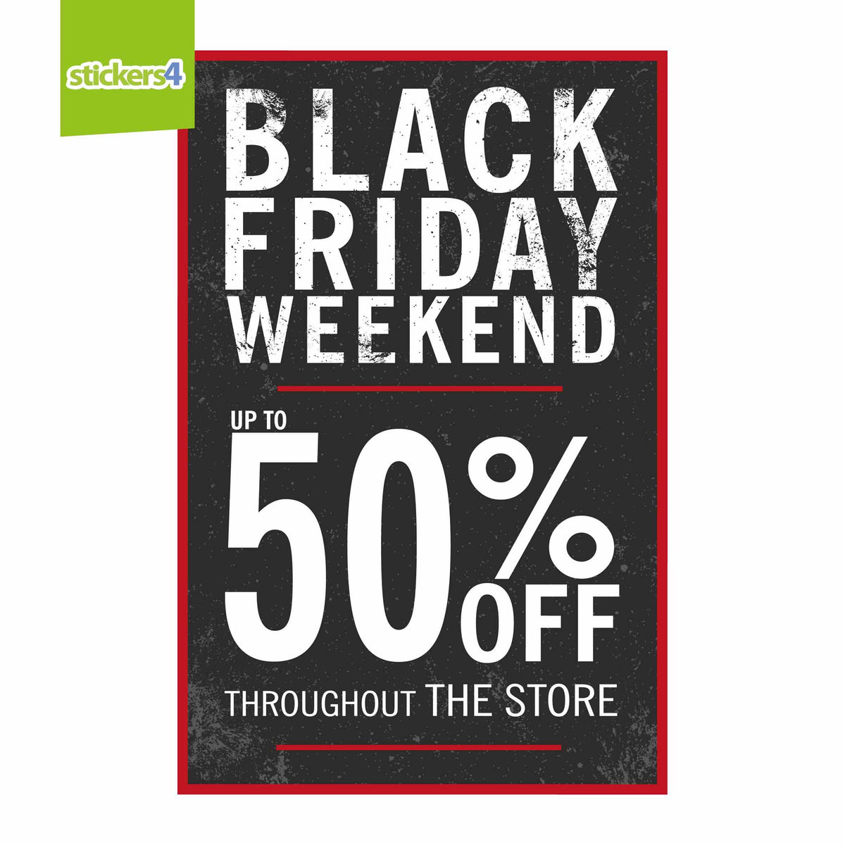 Black Friday Weekend Window Cling Sticker