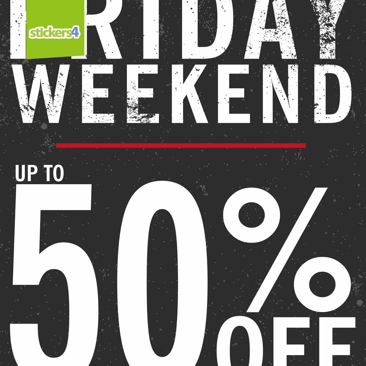 Black Friday Weekend Window Cling Sticker