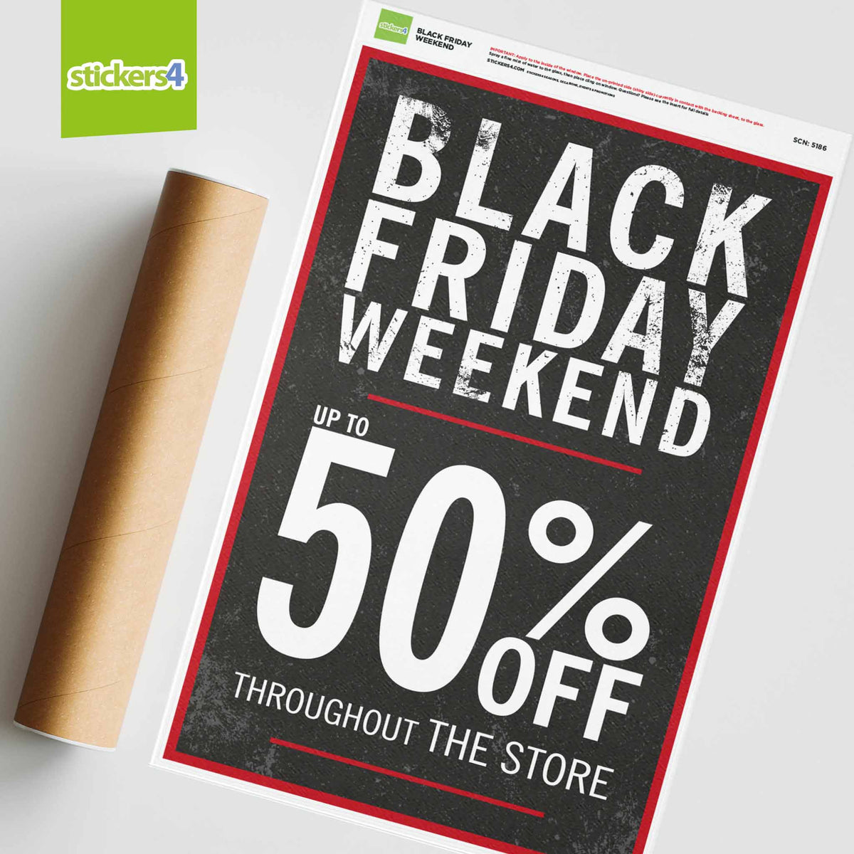 Black Friday Weekend Window Cling Sticker