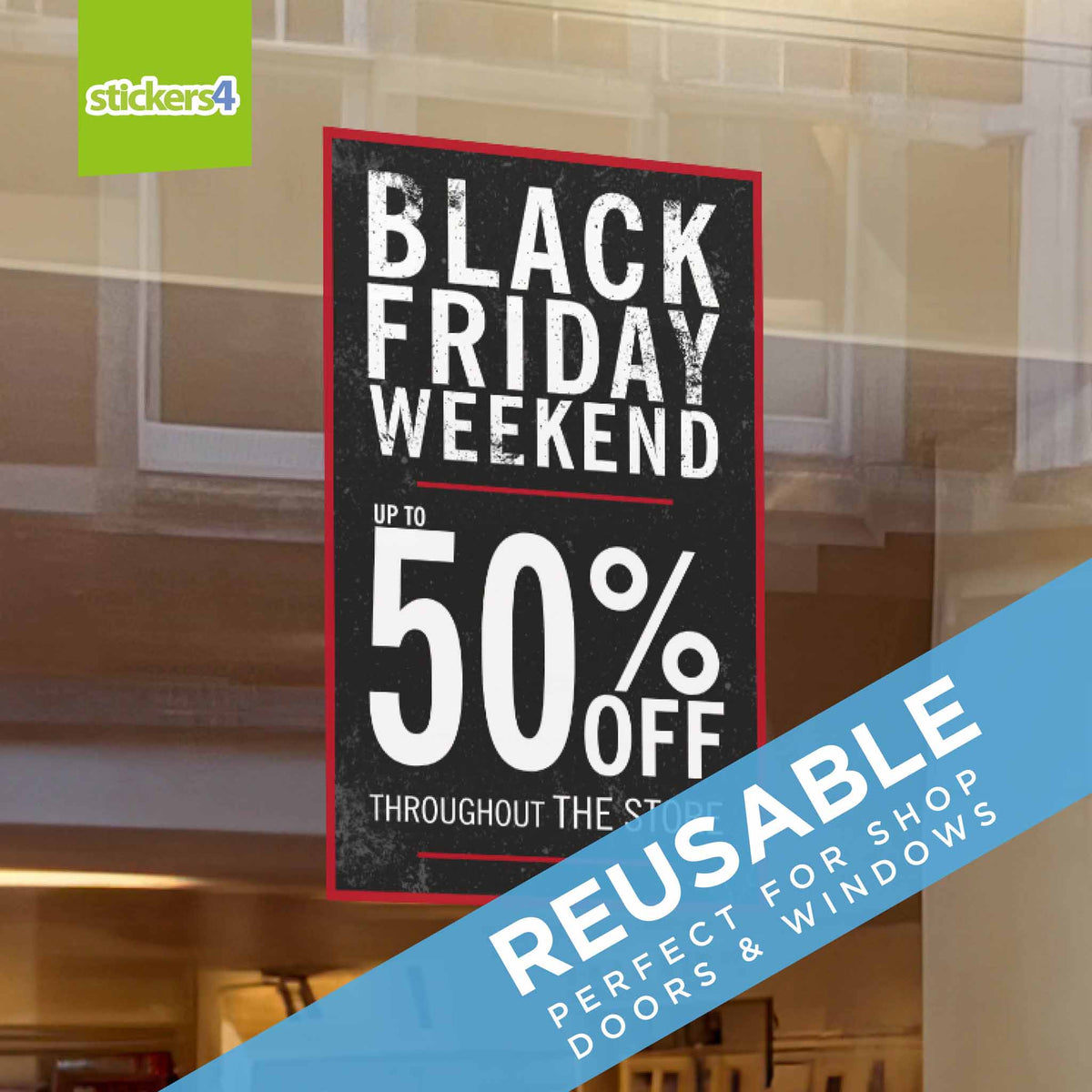 Black Friday Weekend Window Cling Sticker