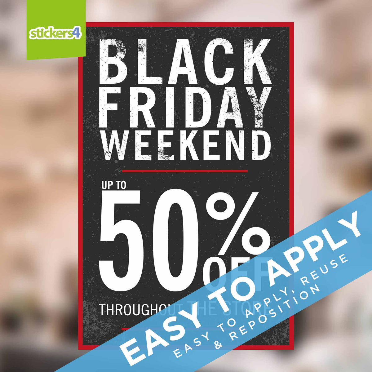 Black Friday Weekend Window Cling Sticker