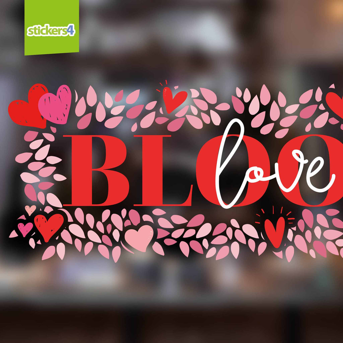 Blooming Love You - Valentine&#39;s Day Window Cling