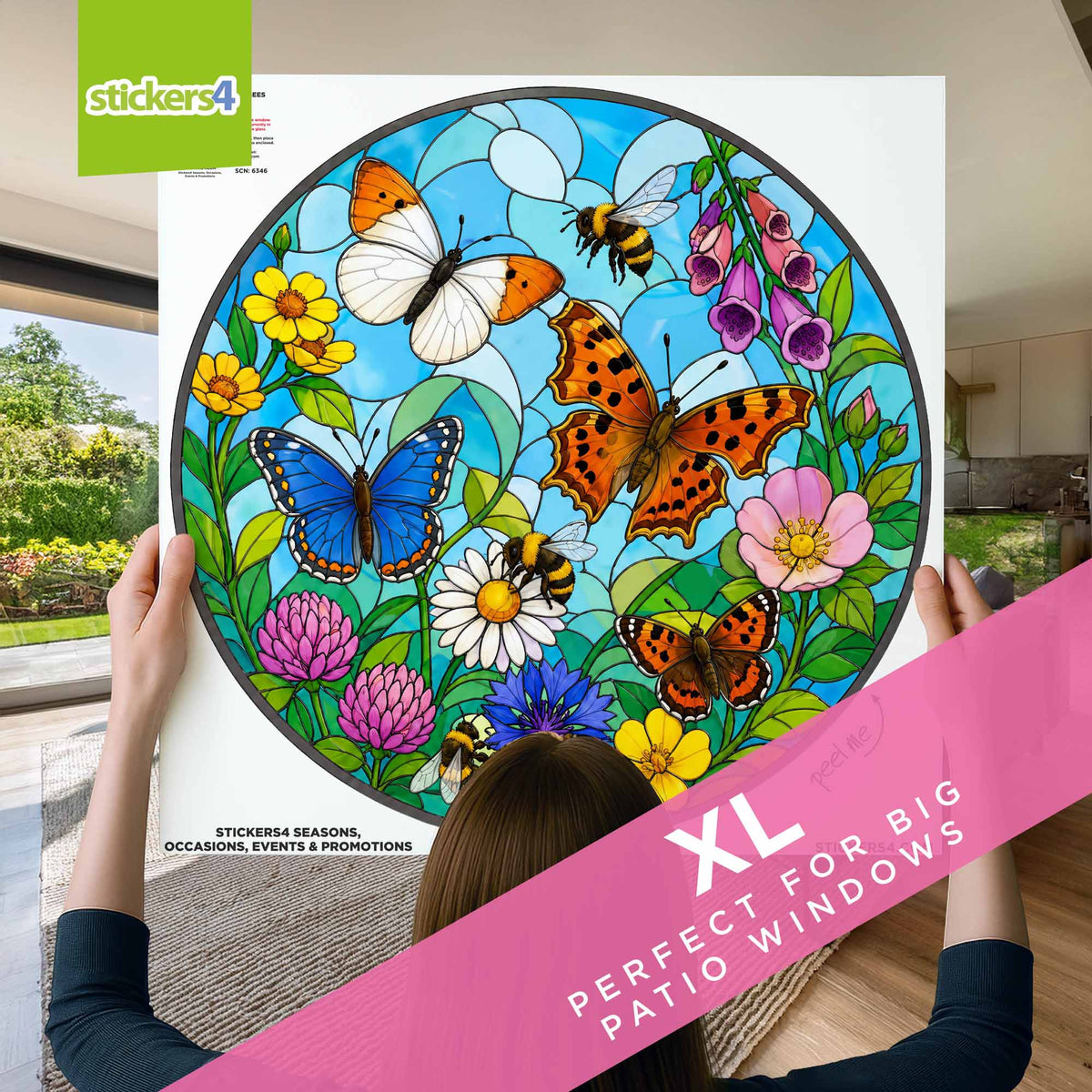 Butterflies & Bees Suncatcher Roundel Window Cling