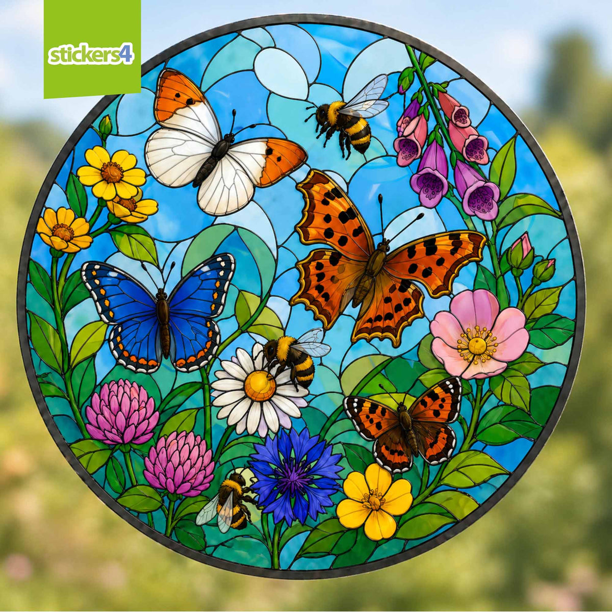 Butterflies & Bees Suncatcher Roundel Window Cling