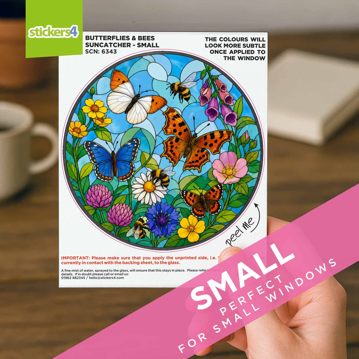 Butterflies & Bees Suncatcher Roundel Window Cling
