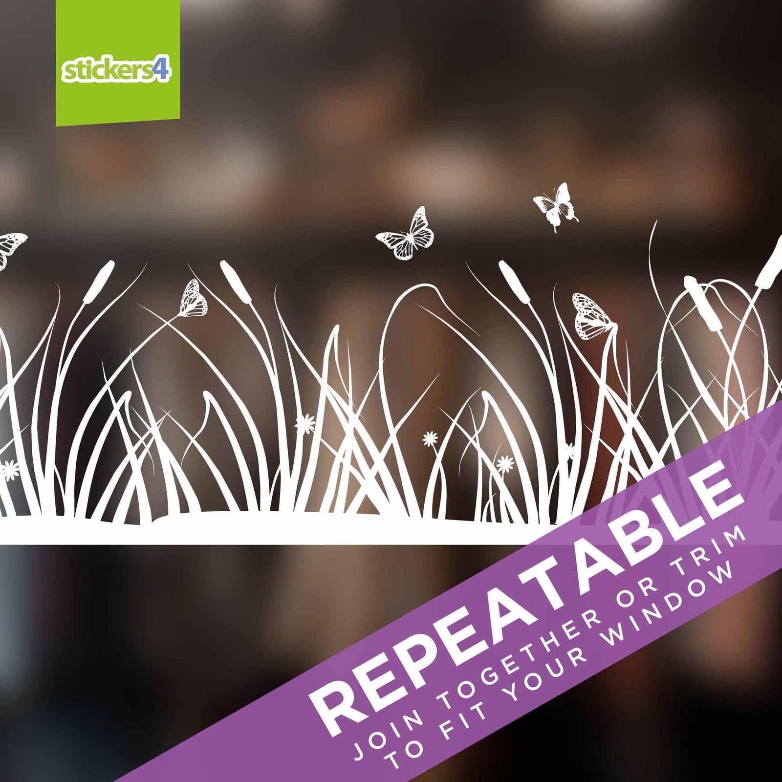 Butterfly Meadow Scene Border Spring Window Display