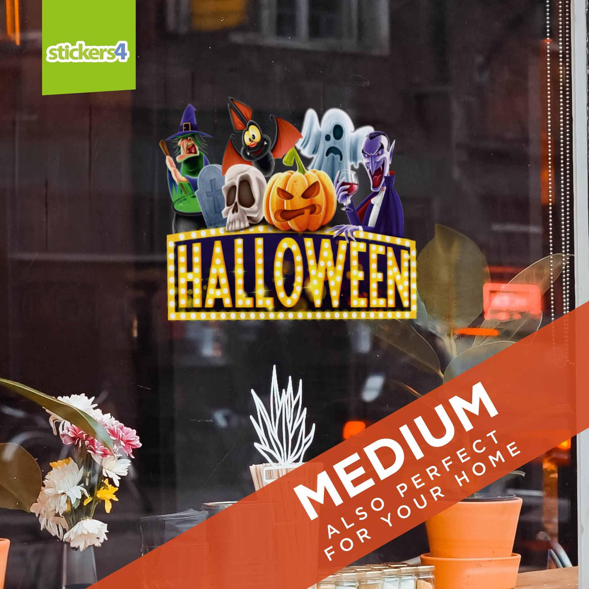 The Cast of Halloween Window Sticker Halloween Display