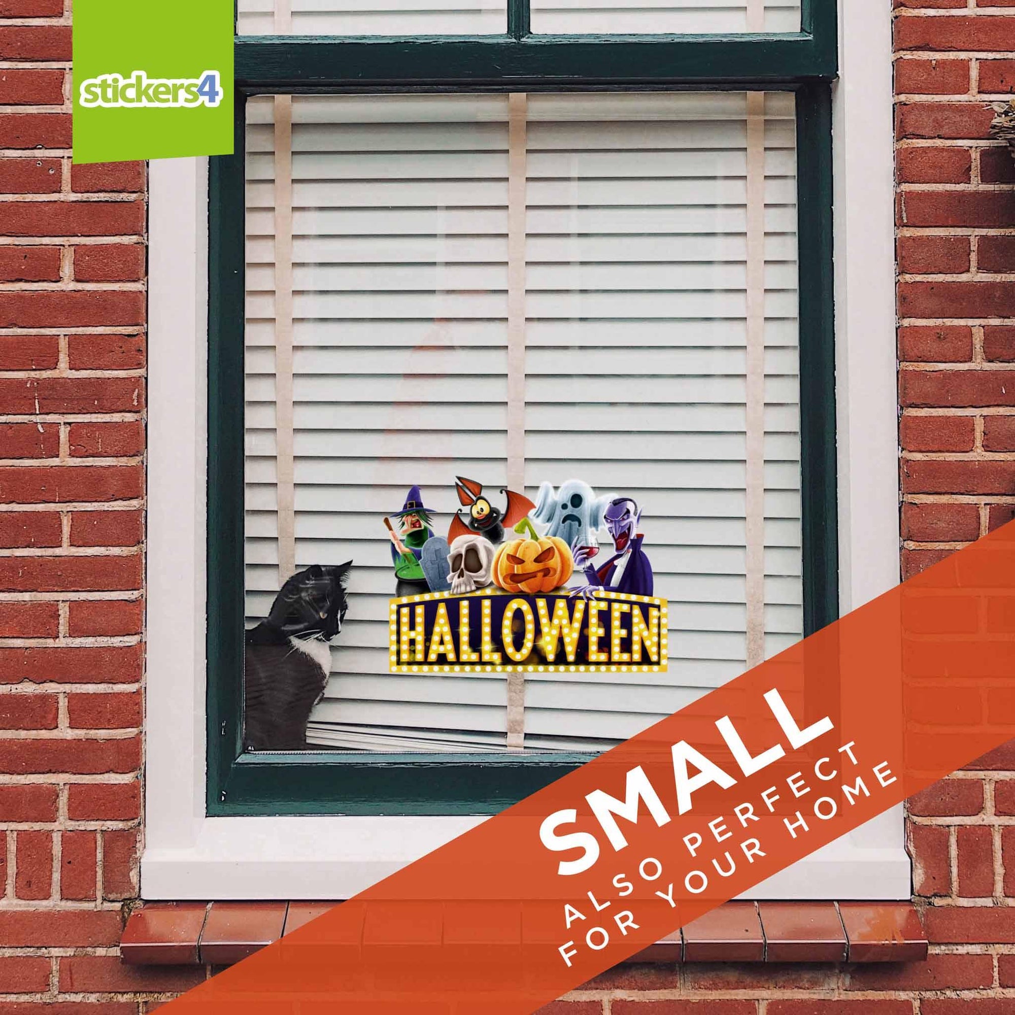 The Cast of Halloween Window Sticker Halloween Display