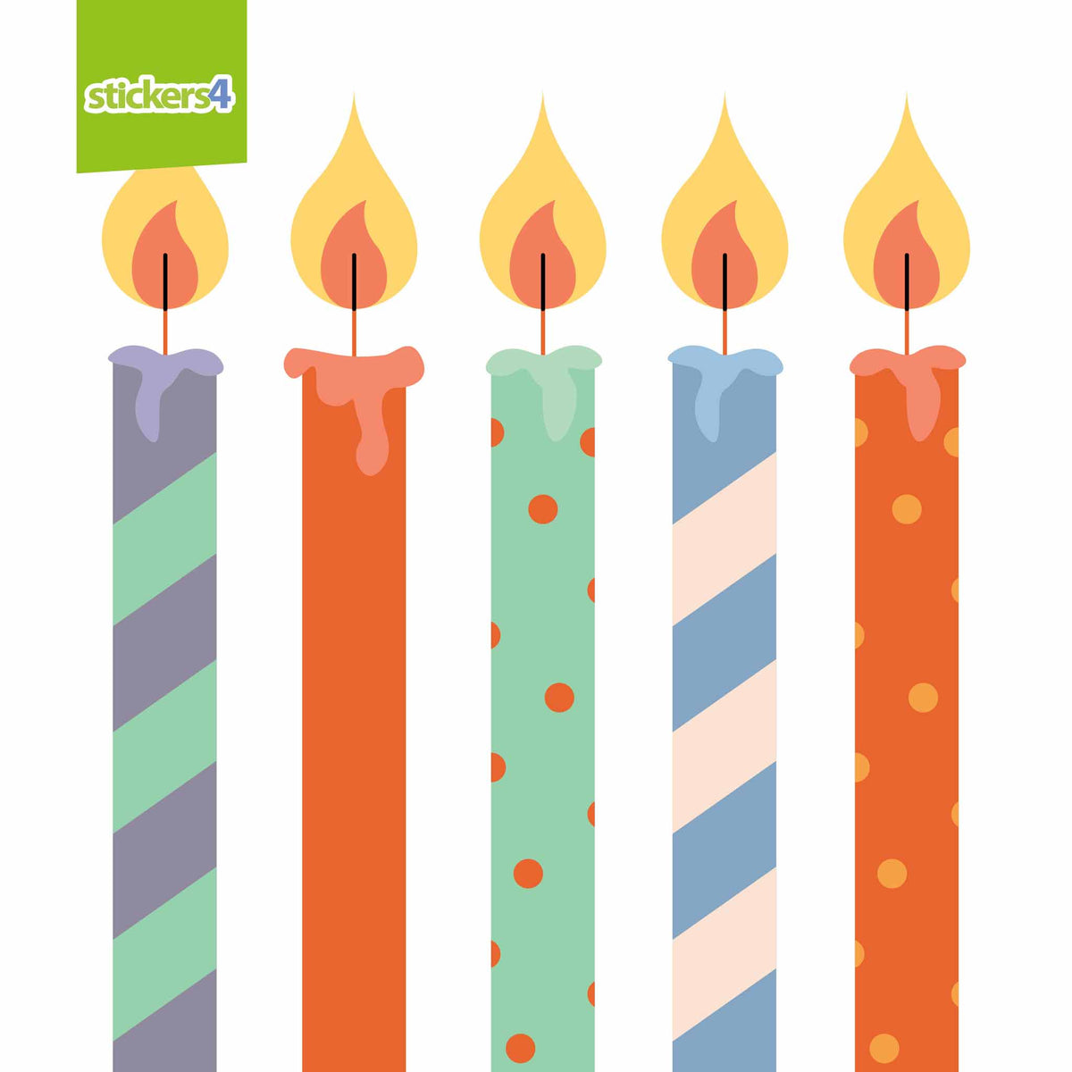 Celebration Candle Window Stickers