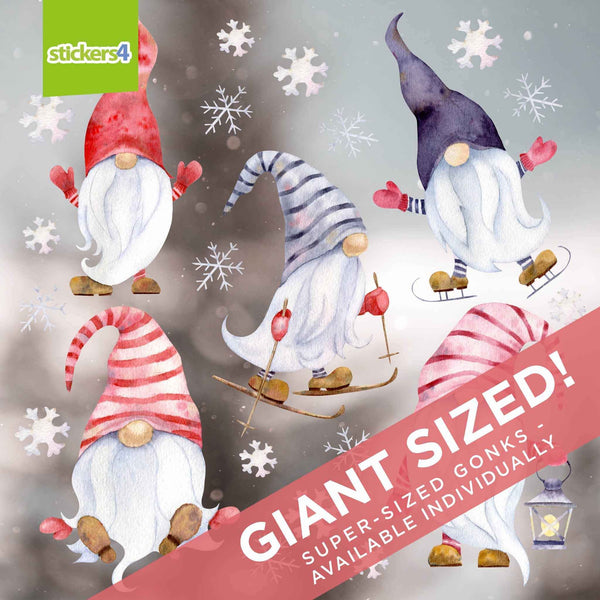 GIANT Size Christmas Gonk Window Stickers