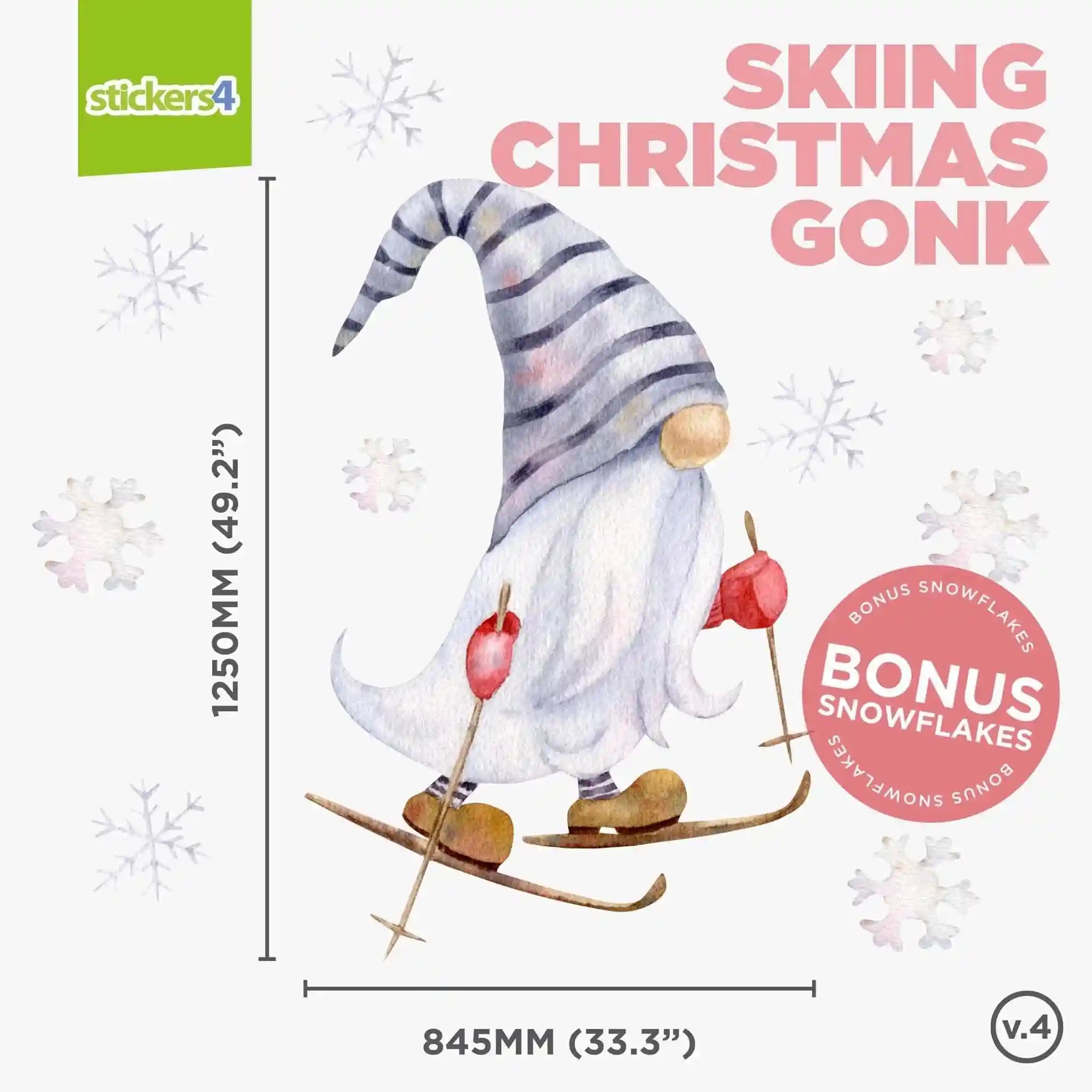 GIANT Size Christmas Gonk Window Stickers