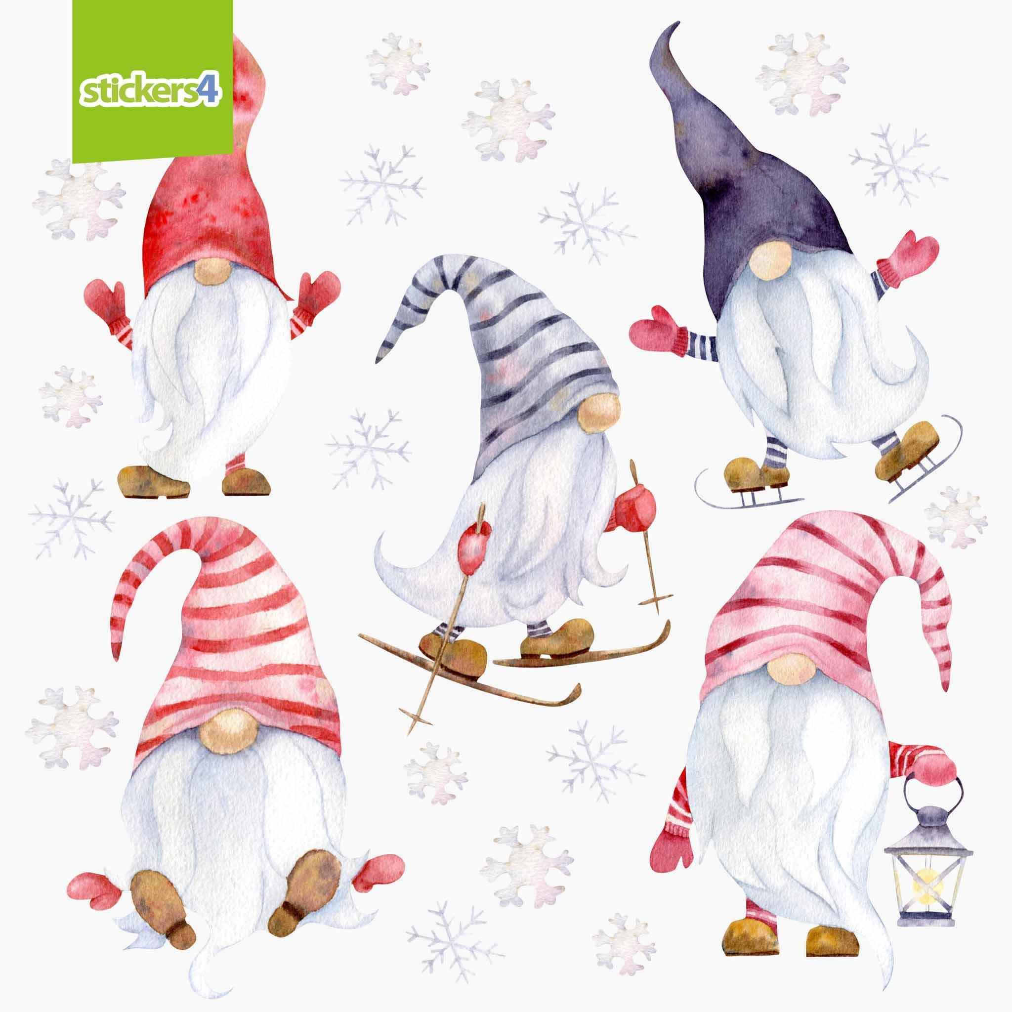 GIANT Size Christmas Gonk Window Stickers