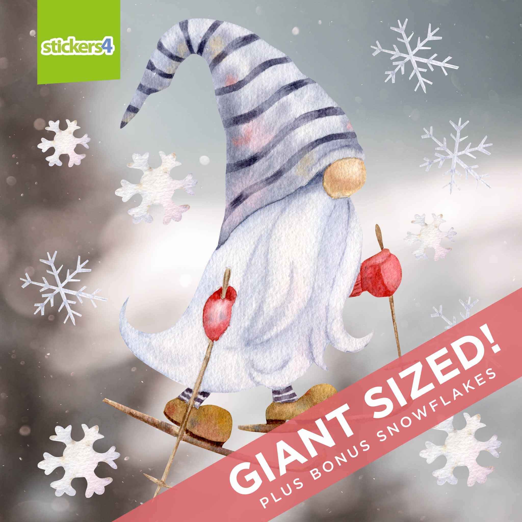 GIANT Size Christmas Gonk Window Stickers