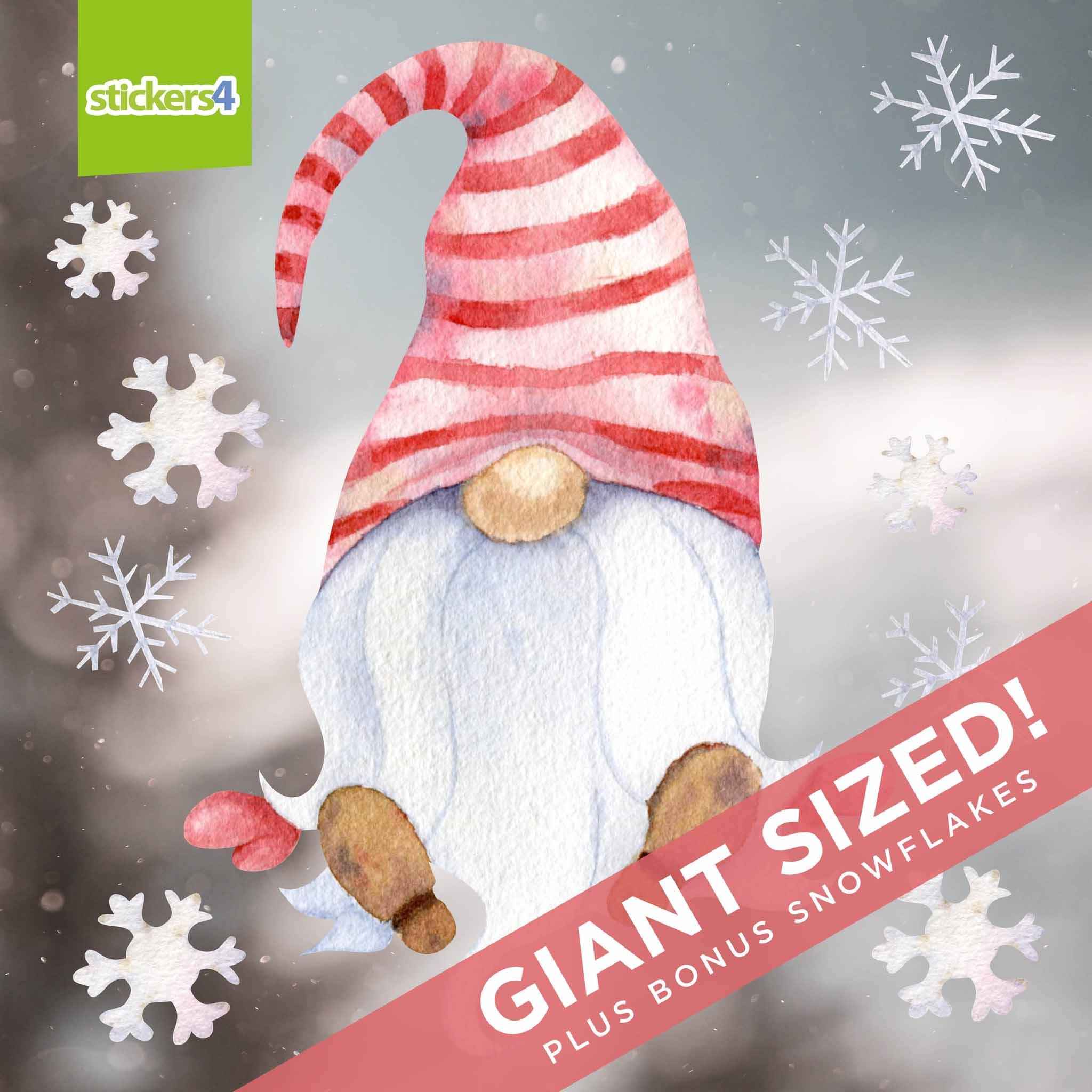 GIANT Size Christmas Gonk Window Stickers